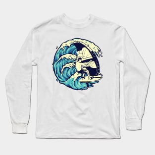 wingfoil artwork vintage design - wingsurf Long Sleeve T-Shirt